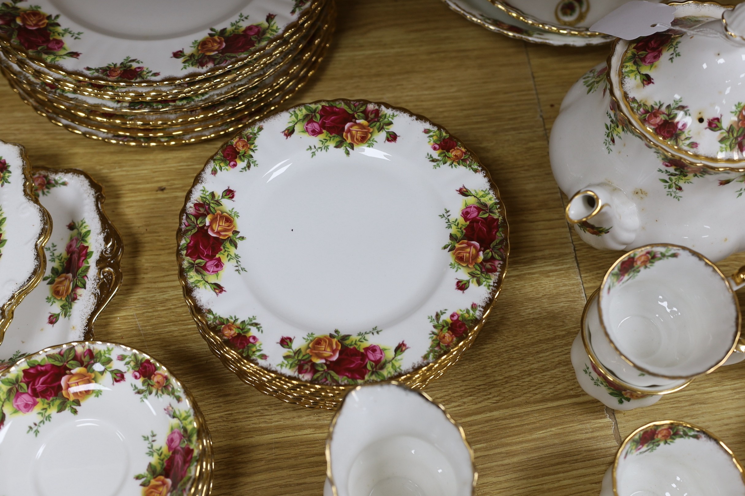 An extensive Royal Albert Old Country Roses part dinner and tea service